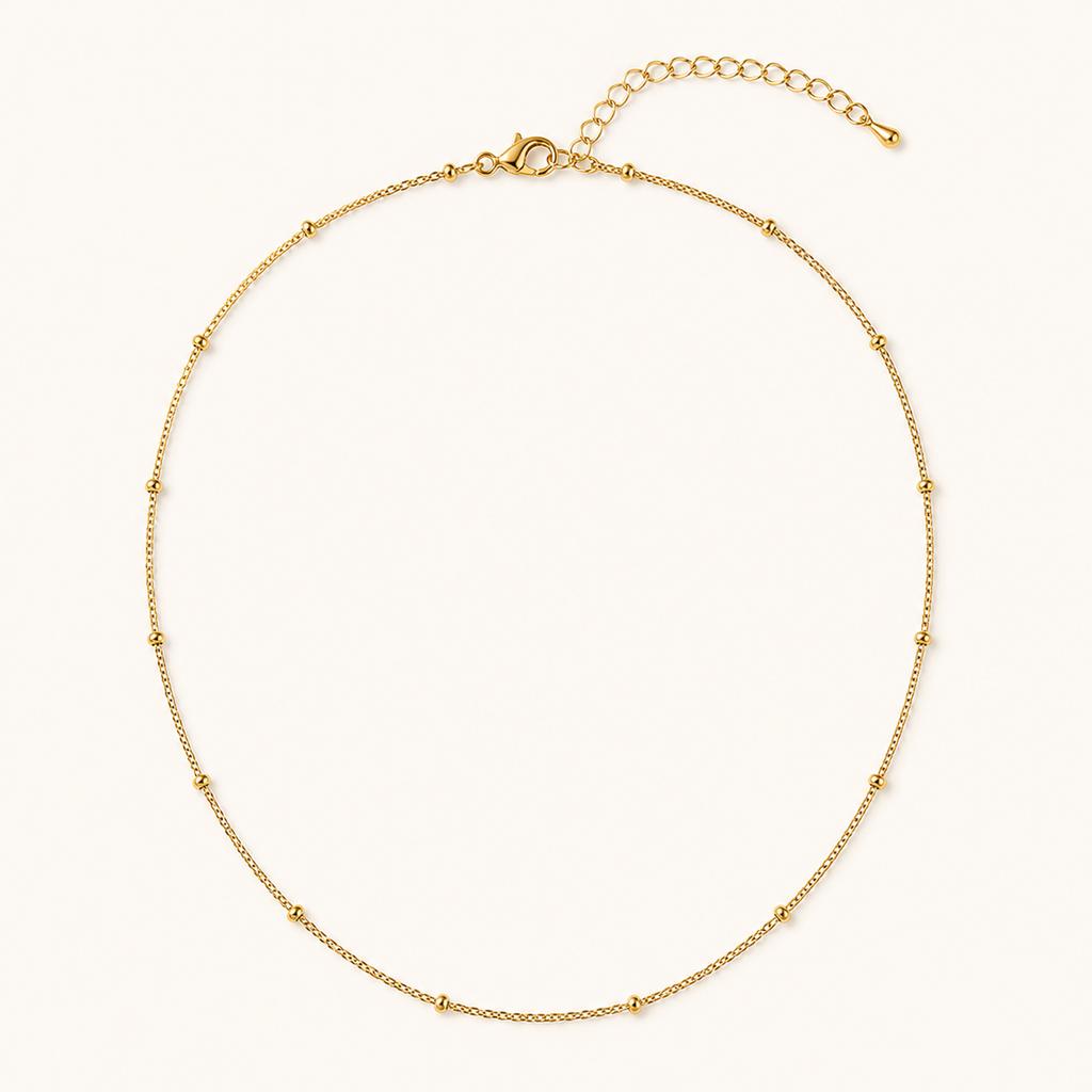 Gold Side Beaded Chain