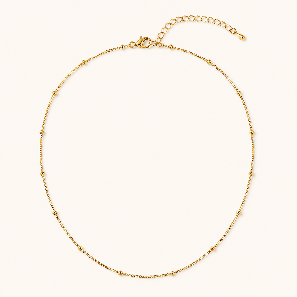 Gold Side Beaded Chain