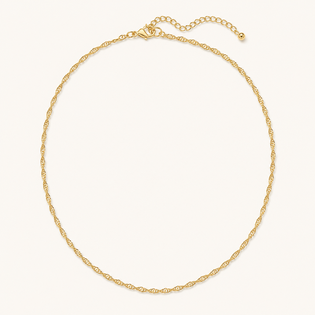 Gold Water Wave Chain