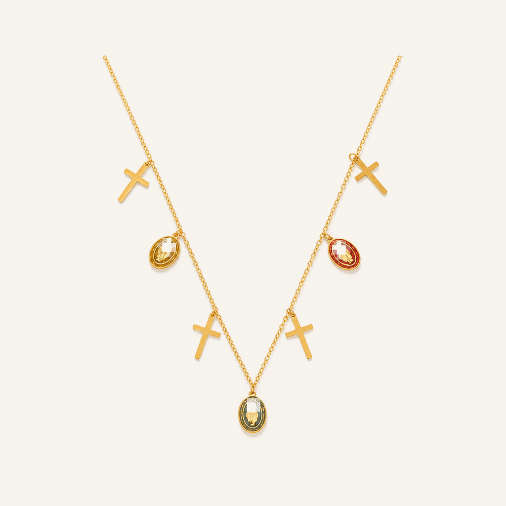 Anointing Cross Charm Necklace – Carried in Grace