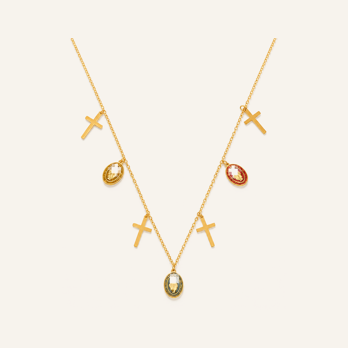 Anointing Cross Charm Necklace – Carried in Grace