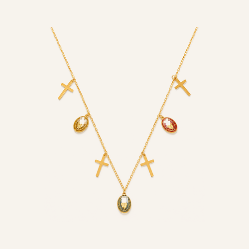 Anointing Cross Charm Necklace – Carried in Grace