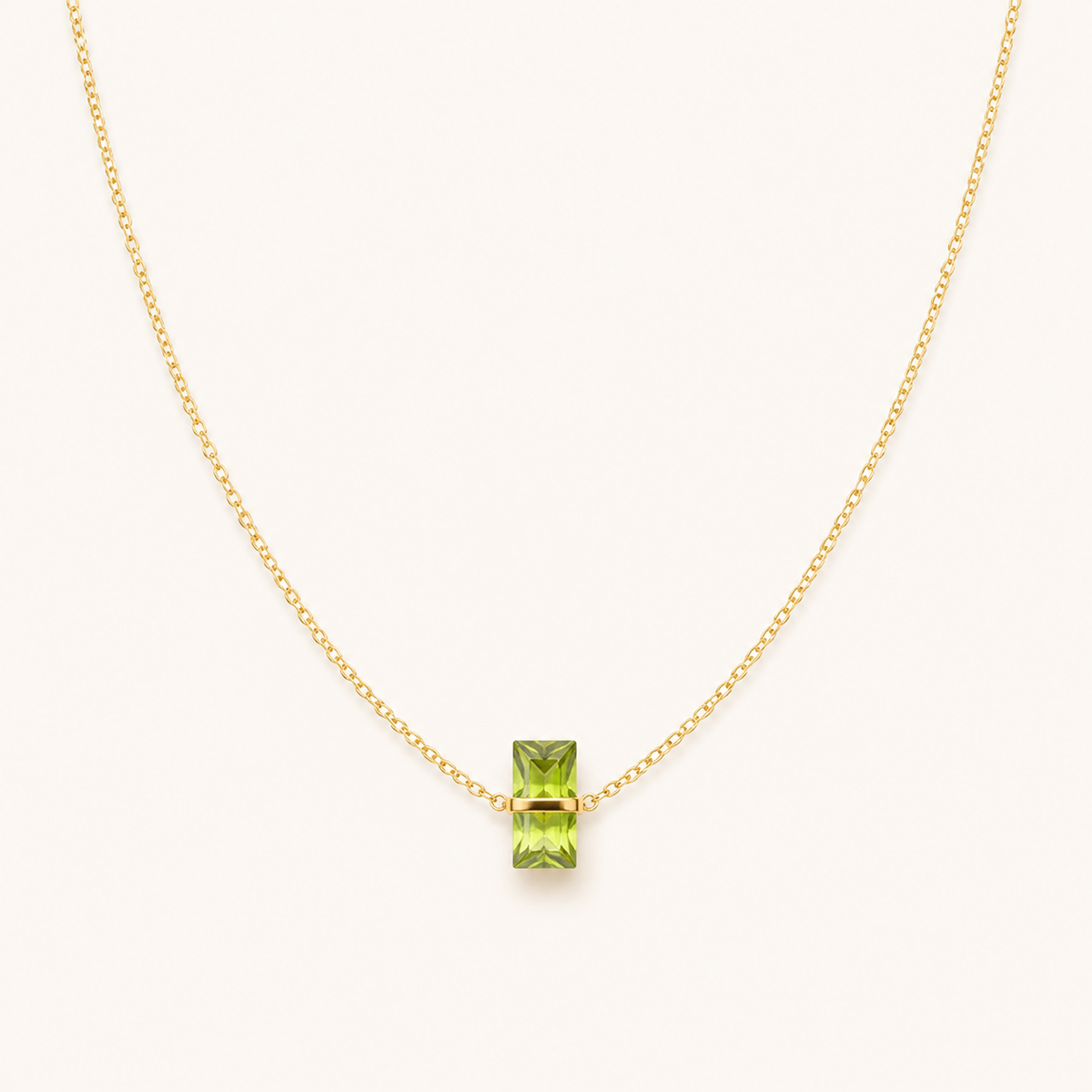 Birthstone of Grace Necklace — August · Peridot Olive