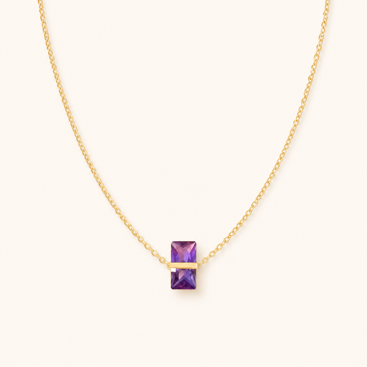 Birthstone of Grace Necklace — February · Amethyst Purple