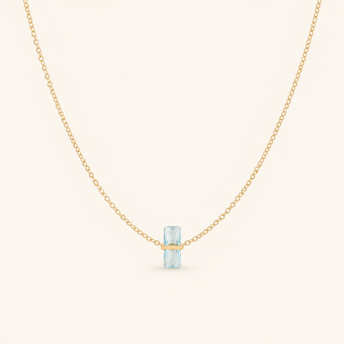 Birthstone of Grace Necklace — March · Aquamarine Blue