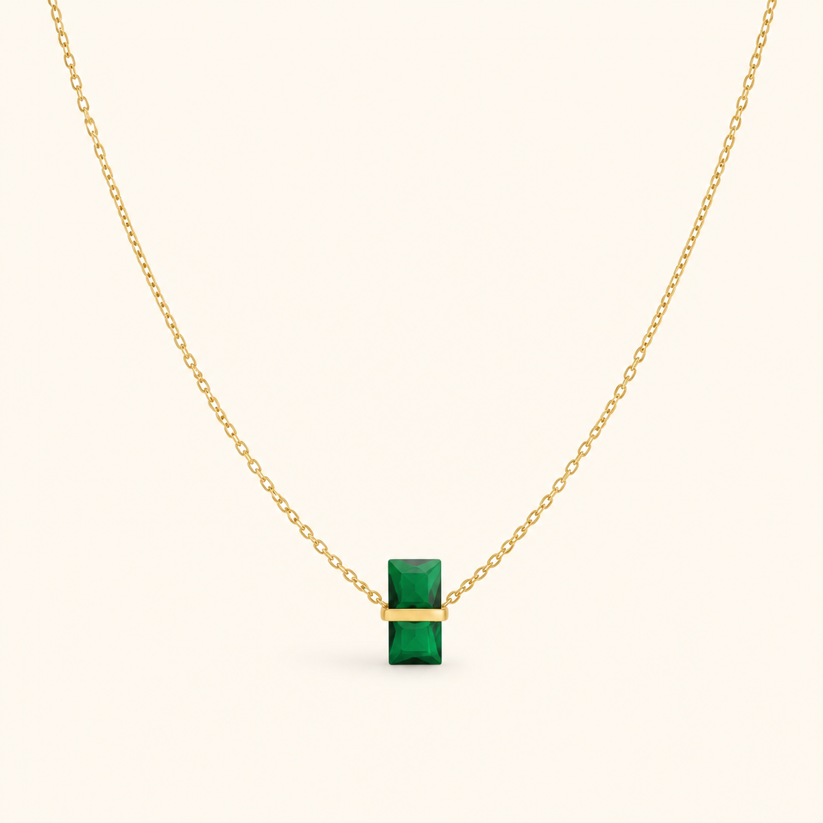 Birthstone of Grace Necklace — May · Emerald Green