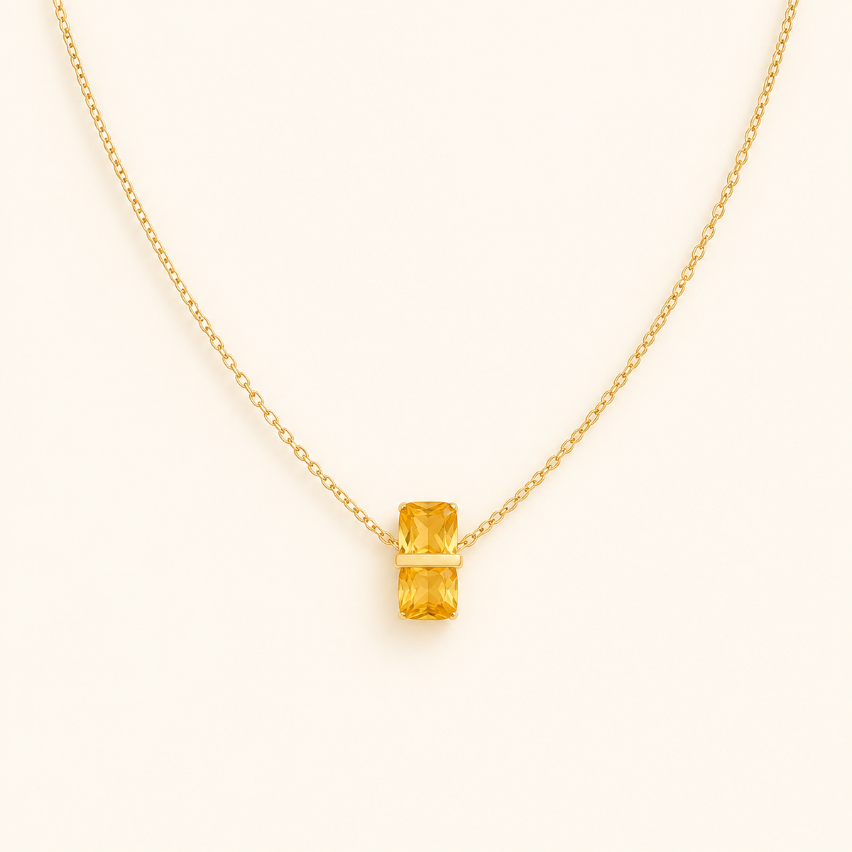 Birthstone of Grace Necklace — November · Topaz Gold