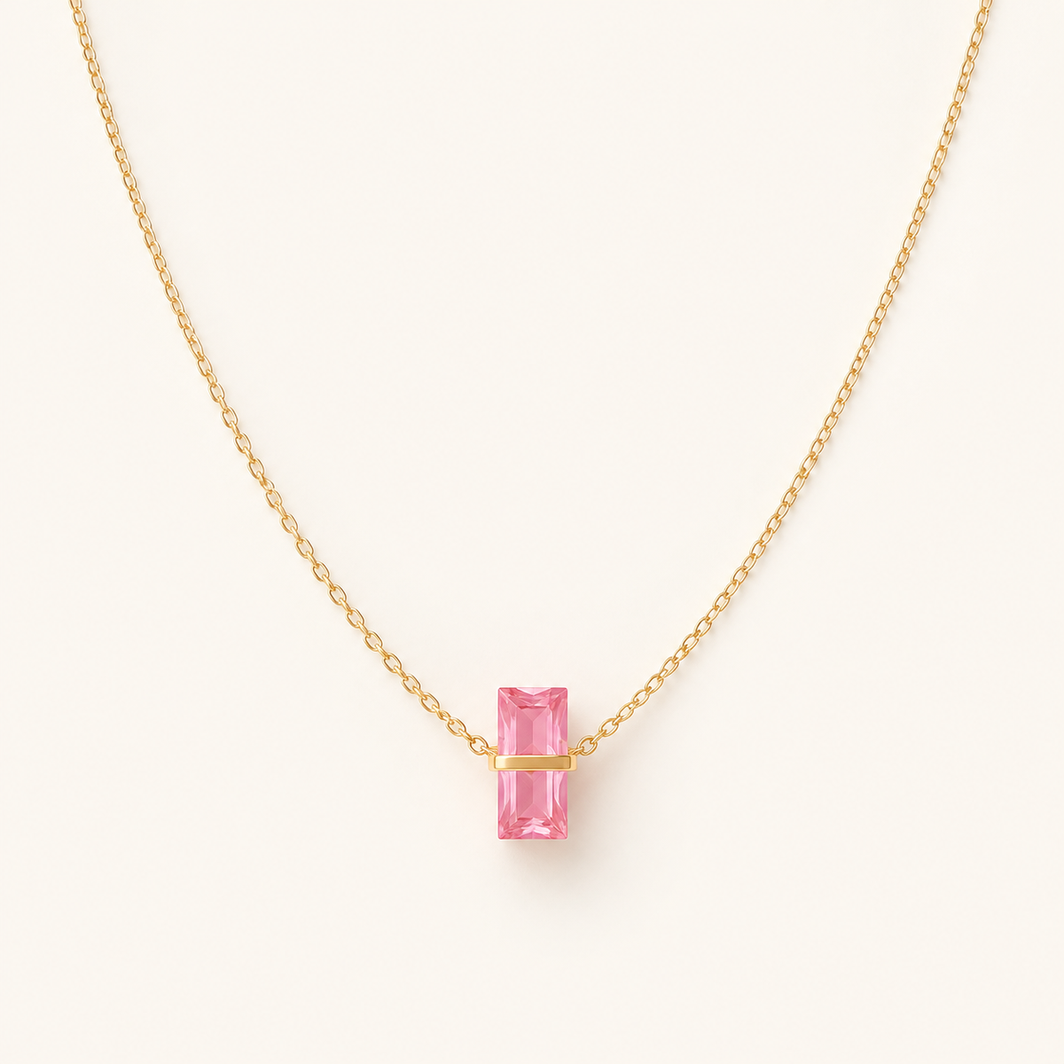 Birthstone of Grace Necklace — October · Rose Pink