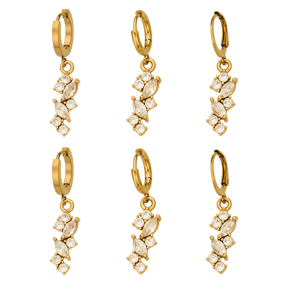 Radiant Leaf Zircon Drop Earrings — Carried in Grace