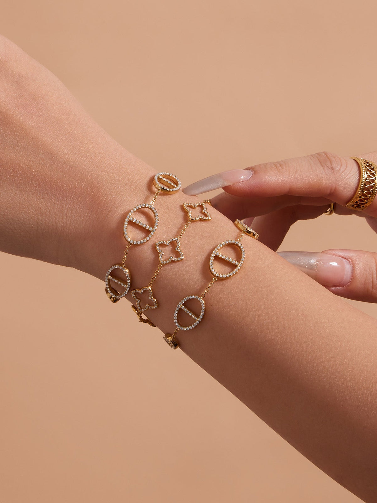 Clover & Initial Grace Bracelet — Carried in Grace