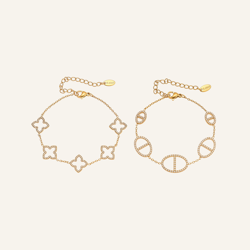 Clover & Initial Grace Bracelet – Carried in Grace