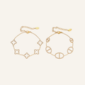 Clover & Initial Grace Bracelet – Carried in Grace