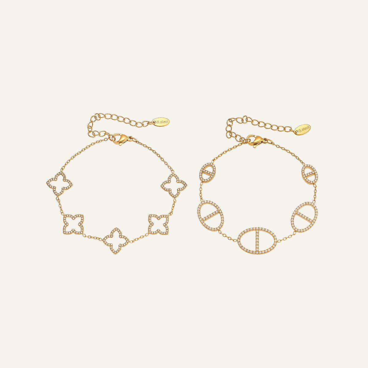 Clover & Initial Grace Bracelet – Carried in Grace