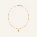 Dainty Cross Zircon Necklace – Carried in Grace