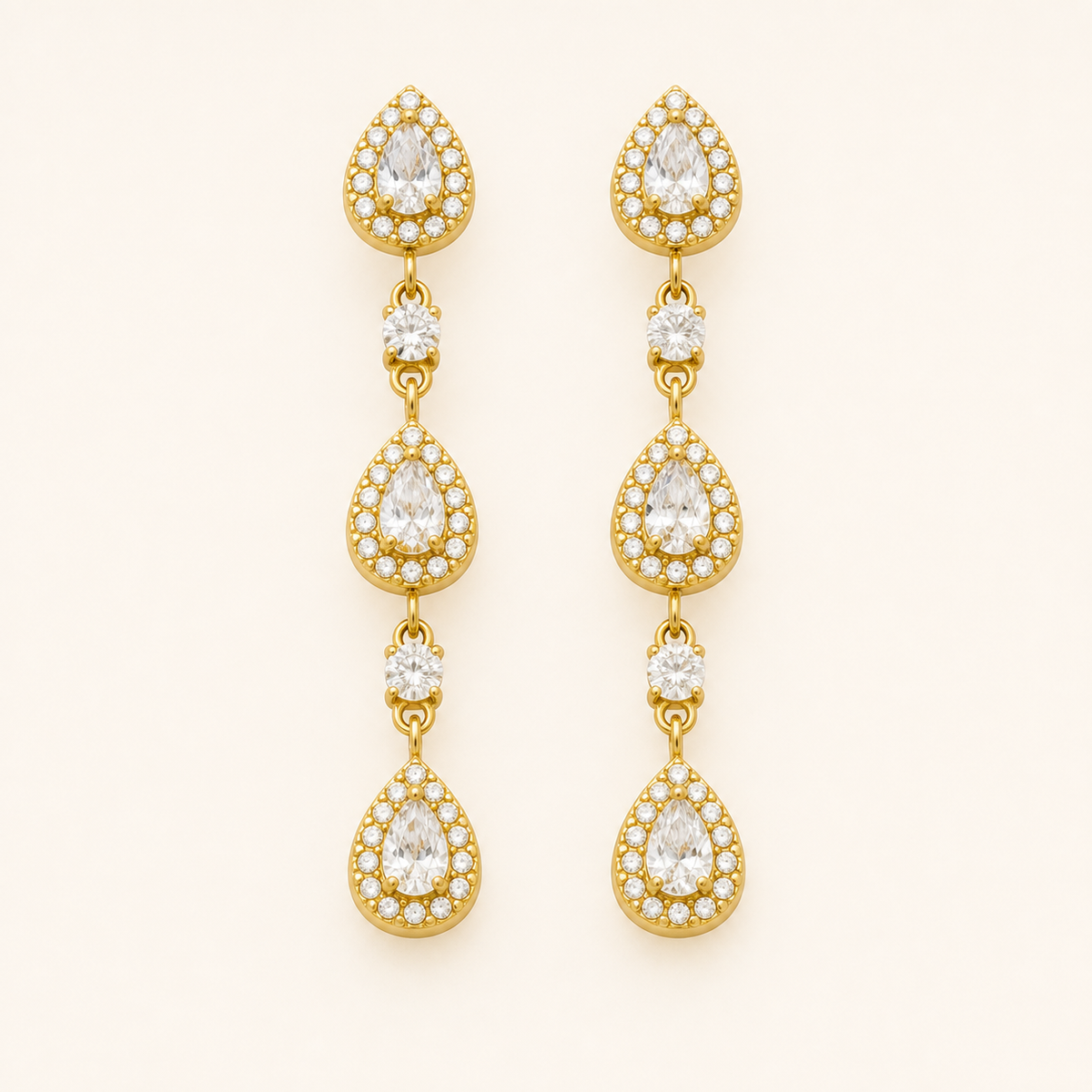 Dew of Grace Teardrop Earrings — Clear