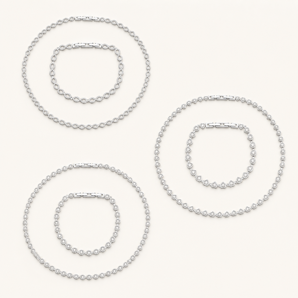 Eternal Bond Jewelry Collection – Silver finish overview