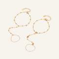 Fleur & Halo Zircon Hand Chain – Carried in Grace