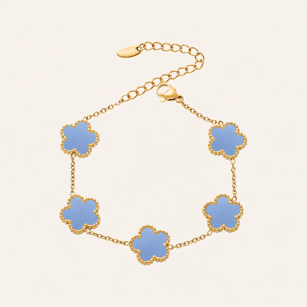 Garden of Grace Flower Bracelet — Blue Agate