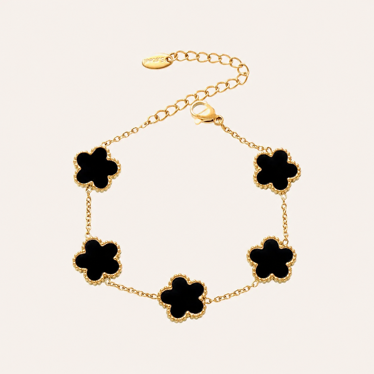 Garden of Grace Flower Bracelet — Onyx