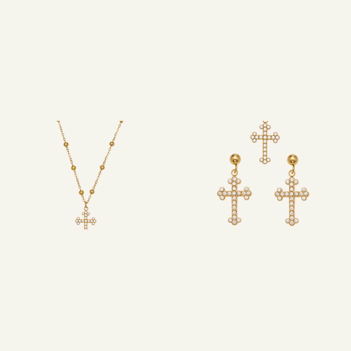 Grace Necklace & Earrings Set – Carried in Grace