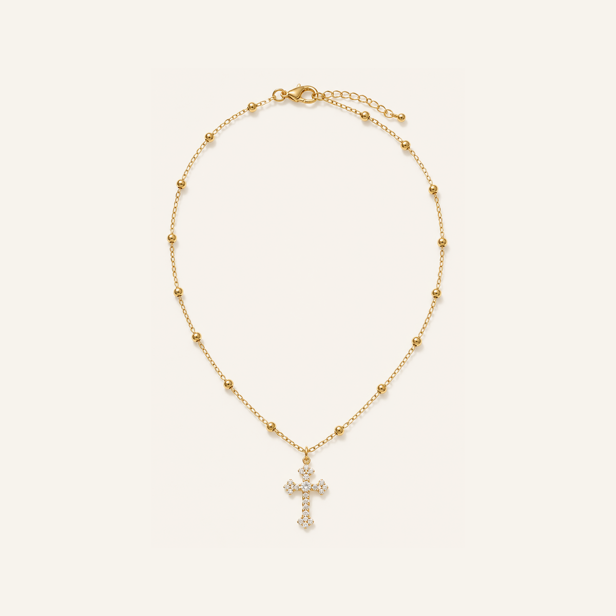 Grace Zircon Cross Necklace – Carried in Grace