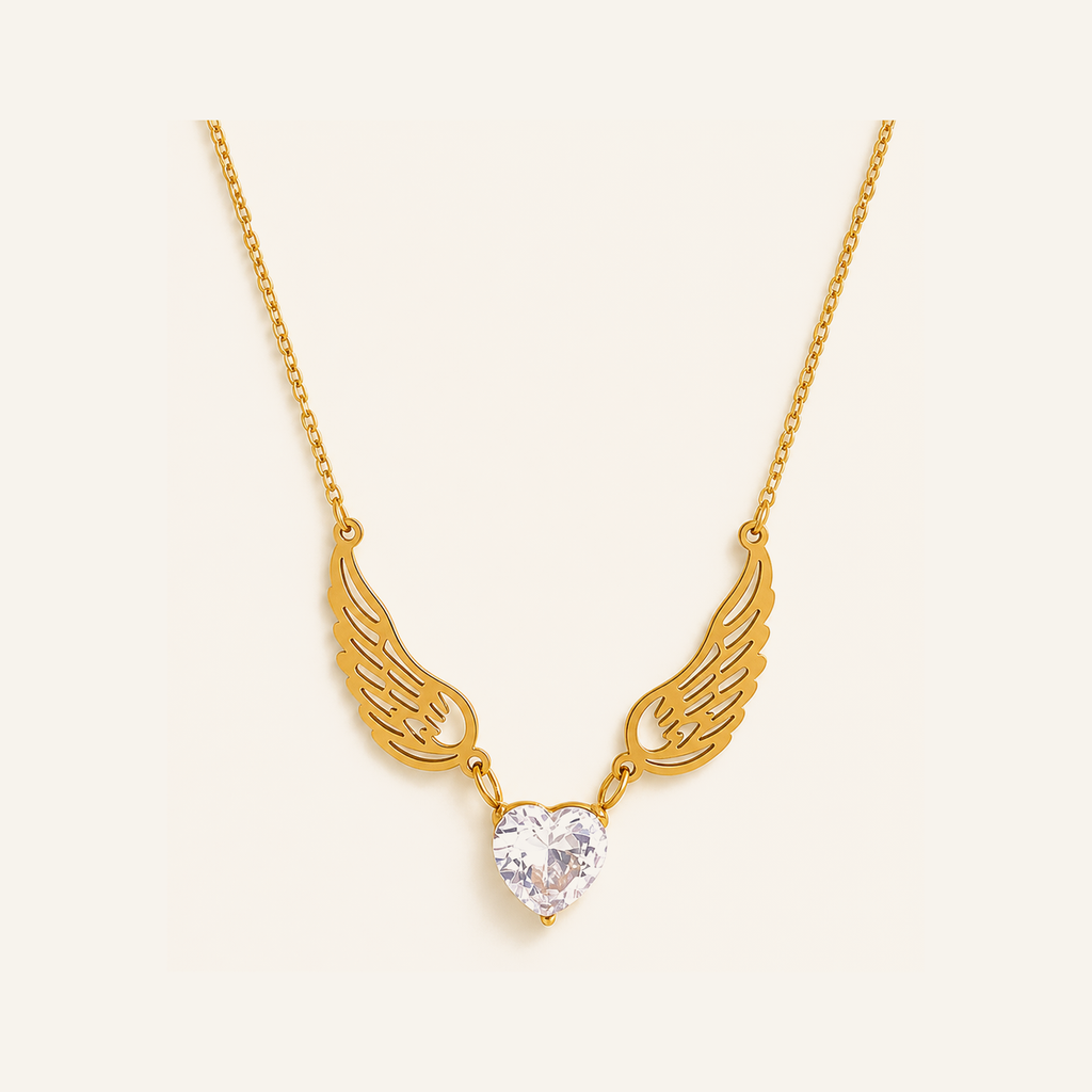 Guardian Angel Heart Necklace – Carried in Grace