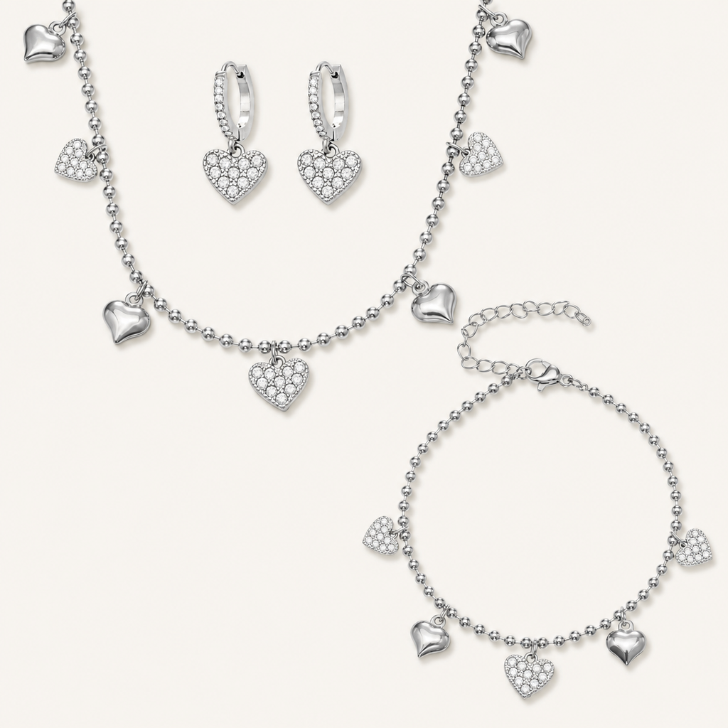 Heart of Grace Jewelry Collection – Silver finish overview