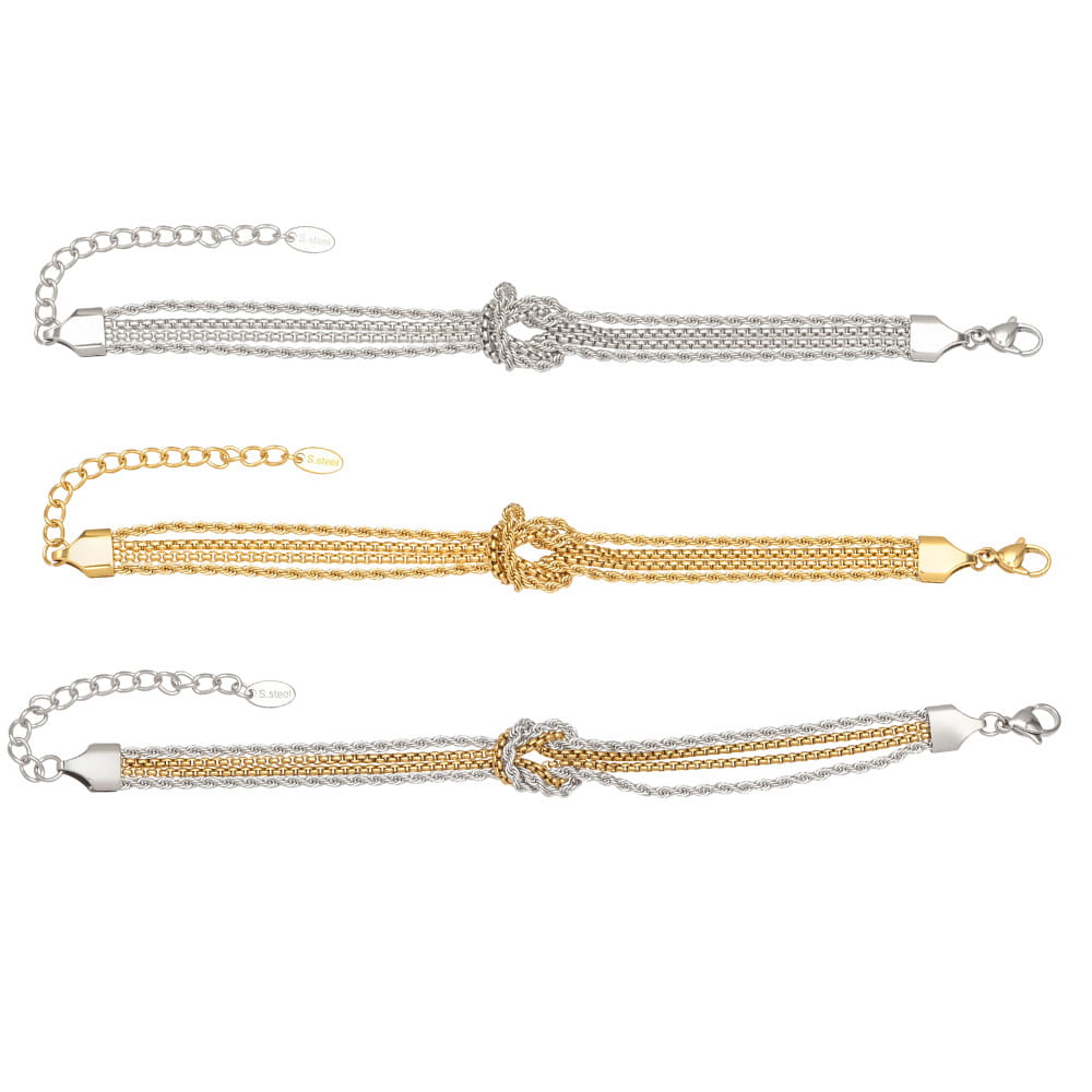 Love Knot Chain Bracelet color options