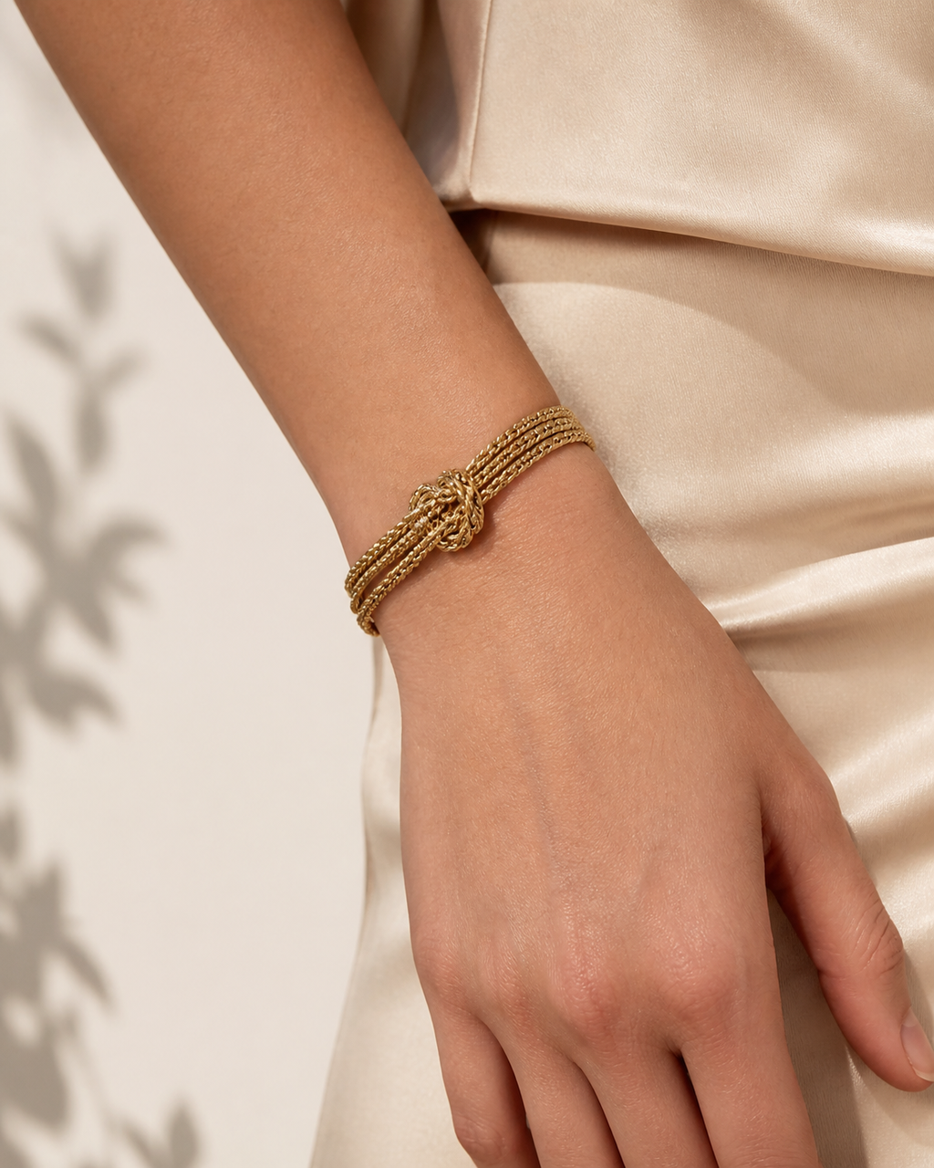 Love Knot Chain Bracelet worn by a model