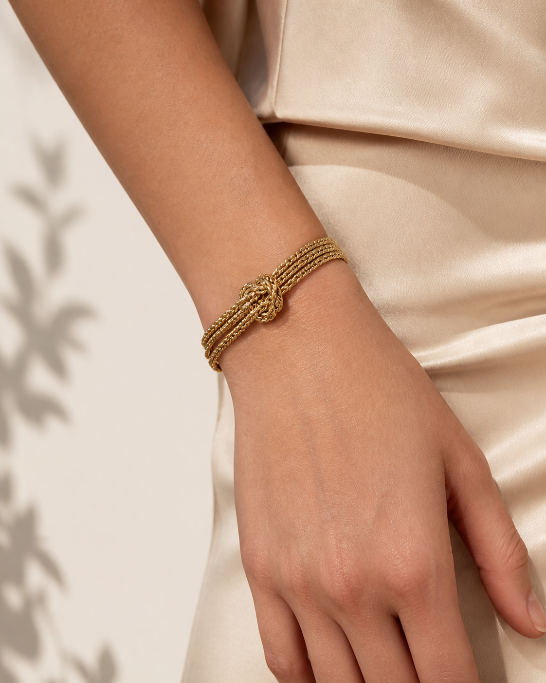 Love Knot Chain Bracelet worn by a model