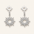 Luminous Zircon Drop Hoops – Silver
