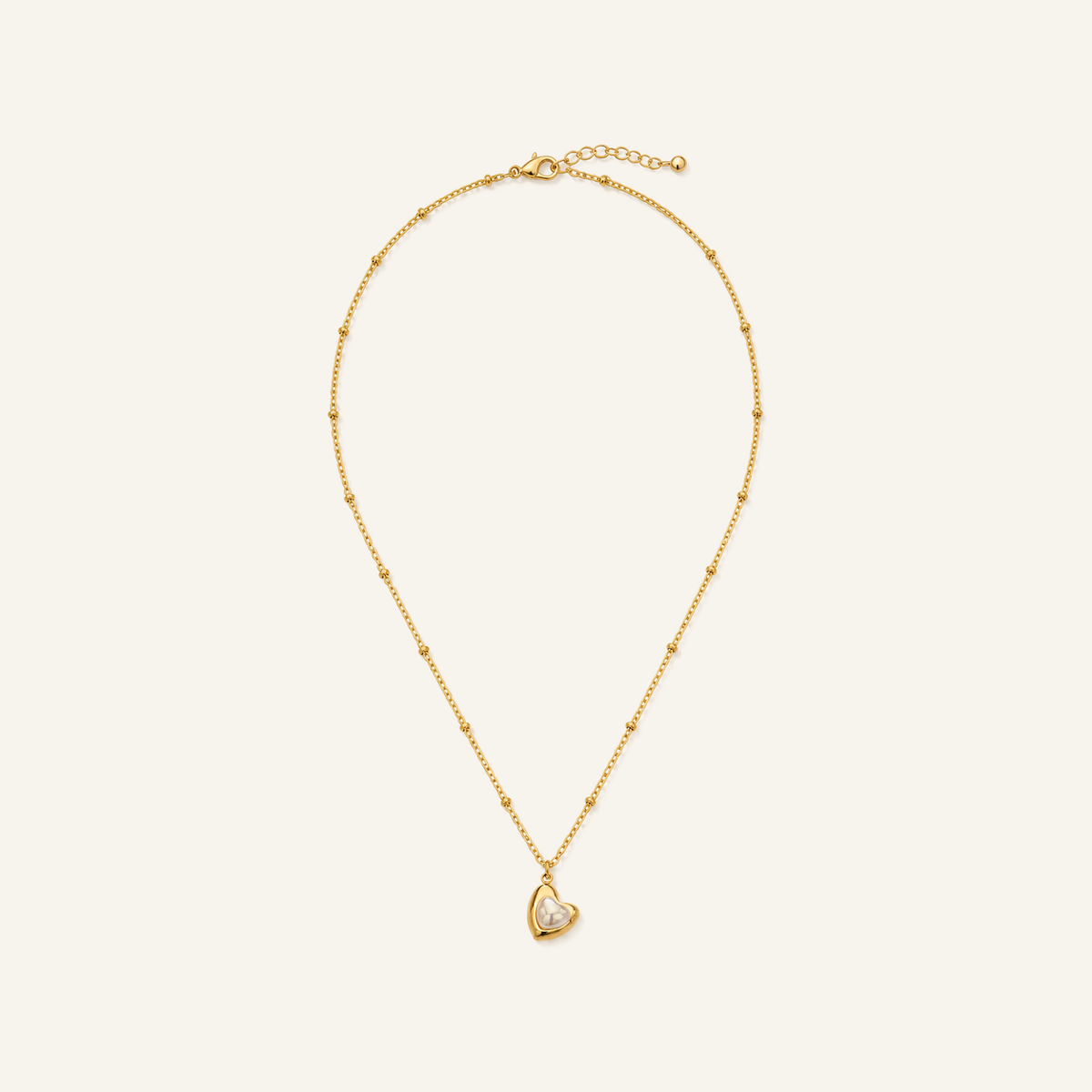 Mother of Pearl Heart Necklace – Carried in Grace