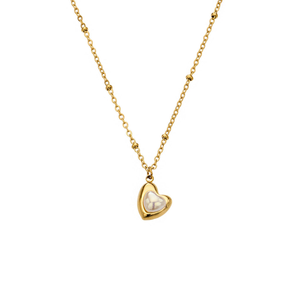 Mother of Pearl Heart Necklace