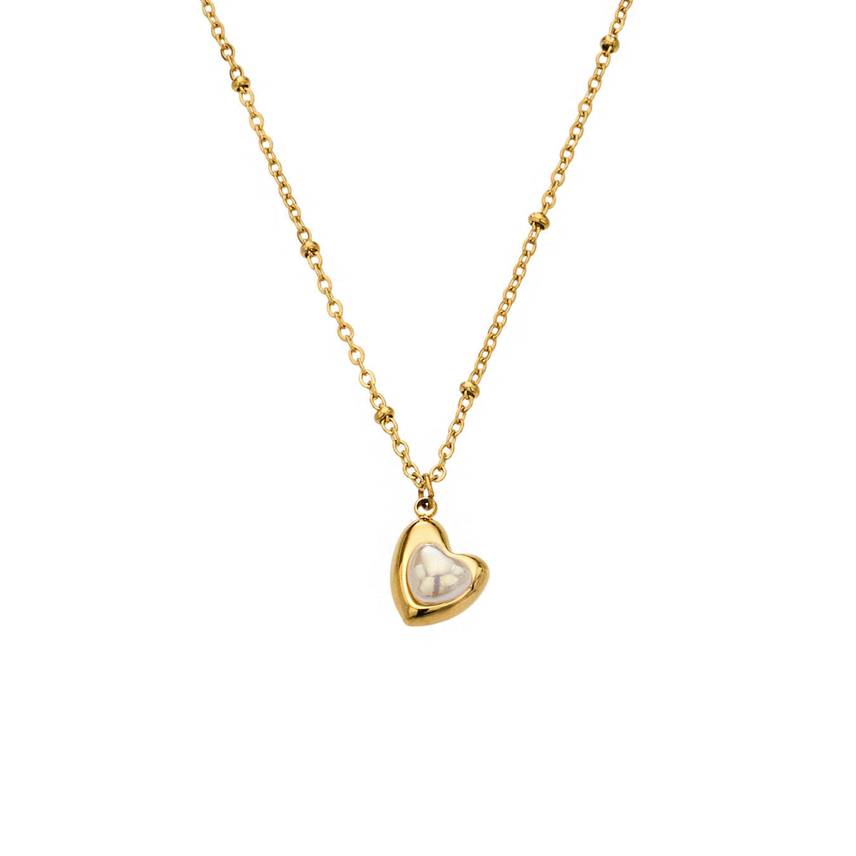 Mother of Pearl Heart Necklace