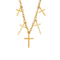 Everlasting Pavé Cross Necklace styled view