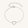 Promise Heart Bracelet in polished silver
