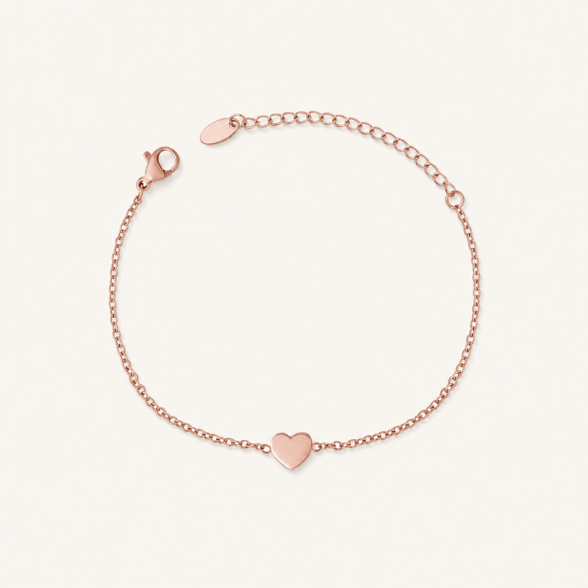 Quiet Love Heart Bracelet – Rose Gold