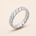 Sculpted Grace Band Ring – Silver